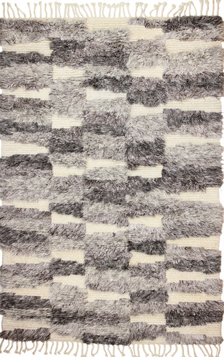 Bashian Shaggy S168-BNSH8 Ivory/Grey Area Rug