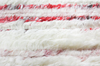 Bashian Shaggy S168-BNSH12 Ivory/Red Area Rug