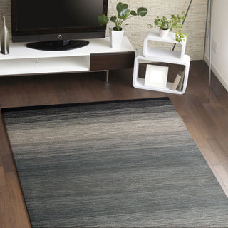 Bashian Contempo S176-ALM195 Black Area Rug Room Scene Feature