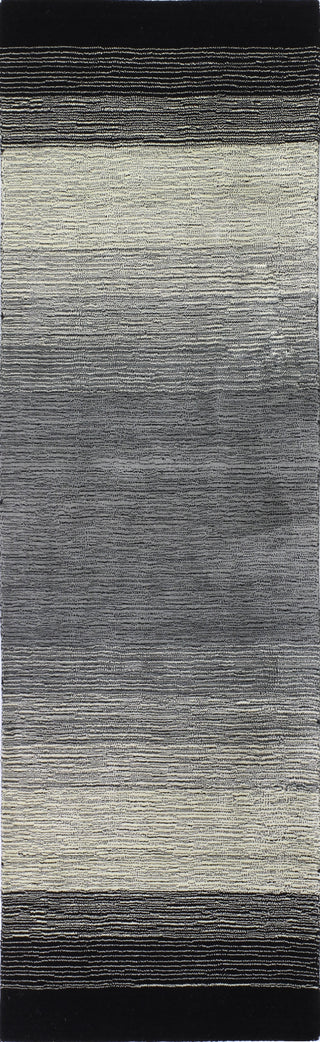 Bashian Contempo S176-ALM195 Black Area Rug Runner