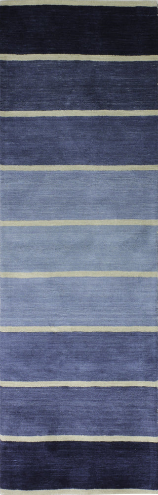 Bashian Contempo S176-ALM64 Blue Area Rug Runner