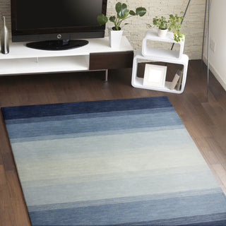 Bashian Contempo S176-ALM95 Blue Area Rug Room Scene Feature