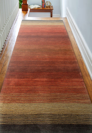 Bashian Contempo S176-ALM195 Red Area Rug Runner Room Scene