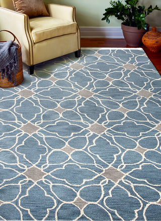 Bashian Chelsea S185-ST261 Azure Area Rug Room Scene Feature