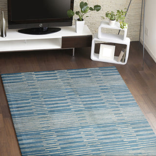 Bashian Chelsea S185-ST264 Blue Area Rug Room Scene Feature