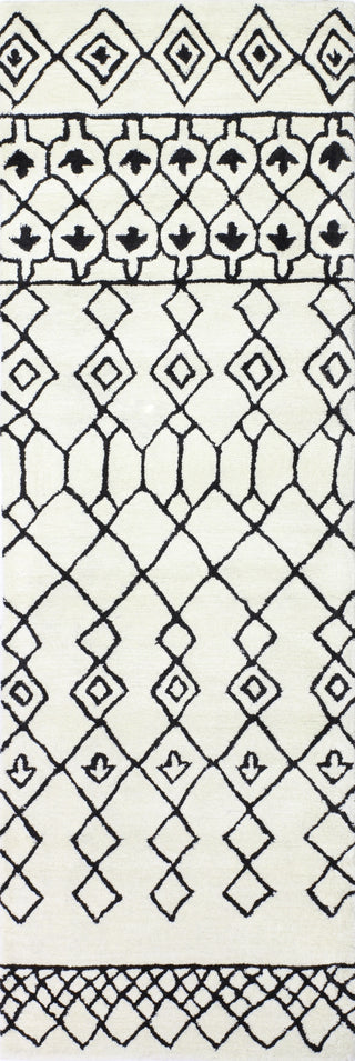 Bashian Chelsea S185-ST258 Ivory/Black Area Rug Runner