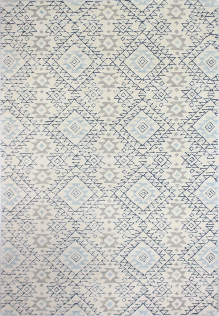 Bashian Chelsea S185-ST279 Ivory/Blue Area Rug