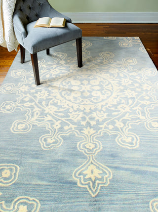 Bashian Chelsea S185-ST266 Light Blue Area Rug Room Scene