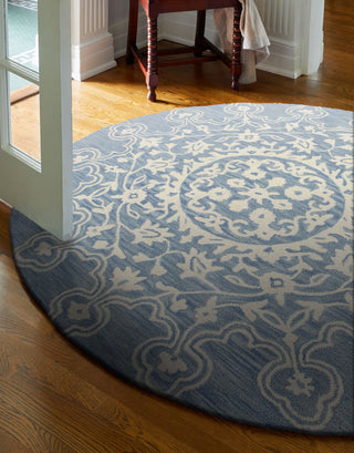 Bashian Chelsea S185-ST267 Light Blue Area Rug Room Scene Feature