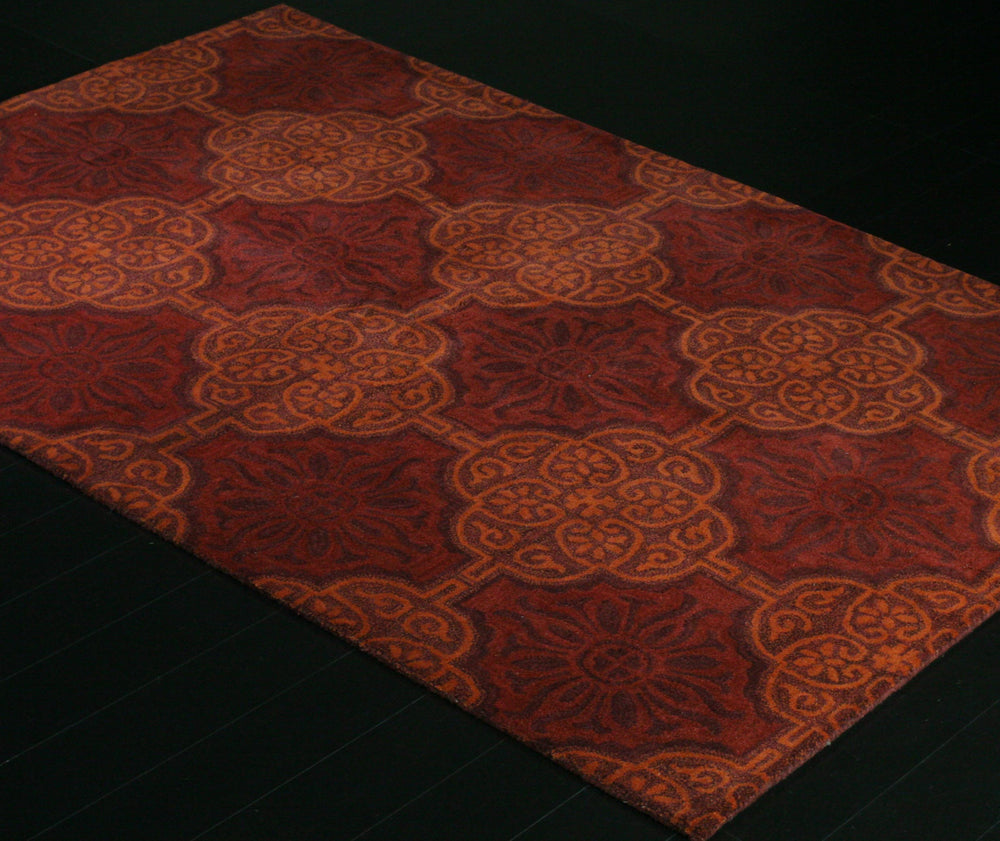 Bashian Chelsea S185-ST225 Red Area Rug Alternate Shot Feature