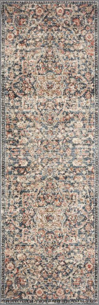 Loloi II Saban SAB-02 Blue/Spice Area Rug 2'7''x 8'0'' Runner