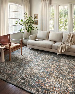 Loloi II Saban SAB-04 Blue/Sand Area Rug Room Scene Featured