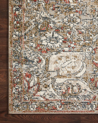 Loloi II Saban SAB-07 Straw/Beige Area Rug Corner On Wood