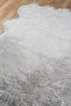 Momeni Sable Faux Fur SBL-1 Grey Area Rug Corner Image Feature