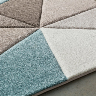 Surya Santa Monica SAC-2304 Taupe Dark Brown Aqua White Area Rug Texture Image