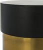 Safavieh Solstice Round Side Table Black and Gold Furniture 