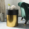 Safavieh Solstice Round Side Table Black and Gold Furniture  Feature