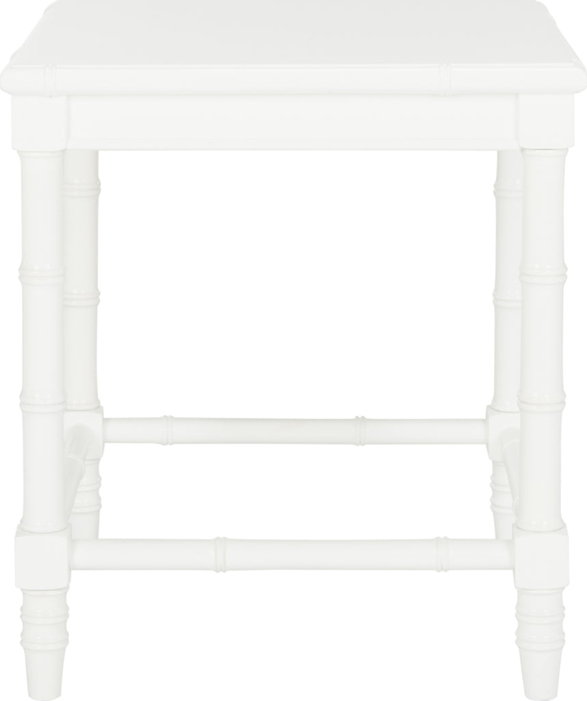 Safavieh Liviah Modern Coastal 22'' H Bamboo Accent Table White Furniture main image