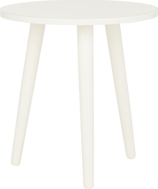 Safavieh Orion Round Accent Table Distressed White Furniture 