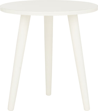 Safavieh Orion Round Accent Table Distressed White Furniture main image