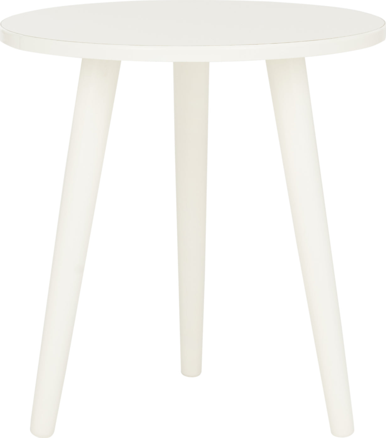 Safavieh Orion Round Accent Table Distressed White Furniture main image