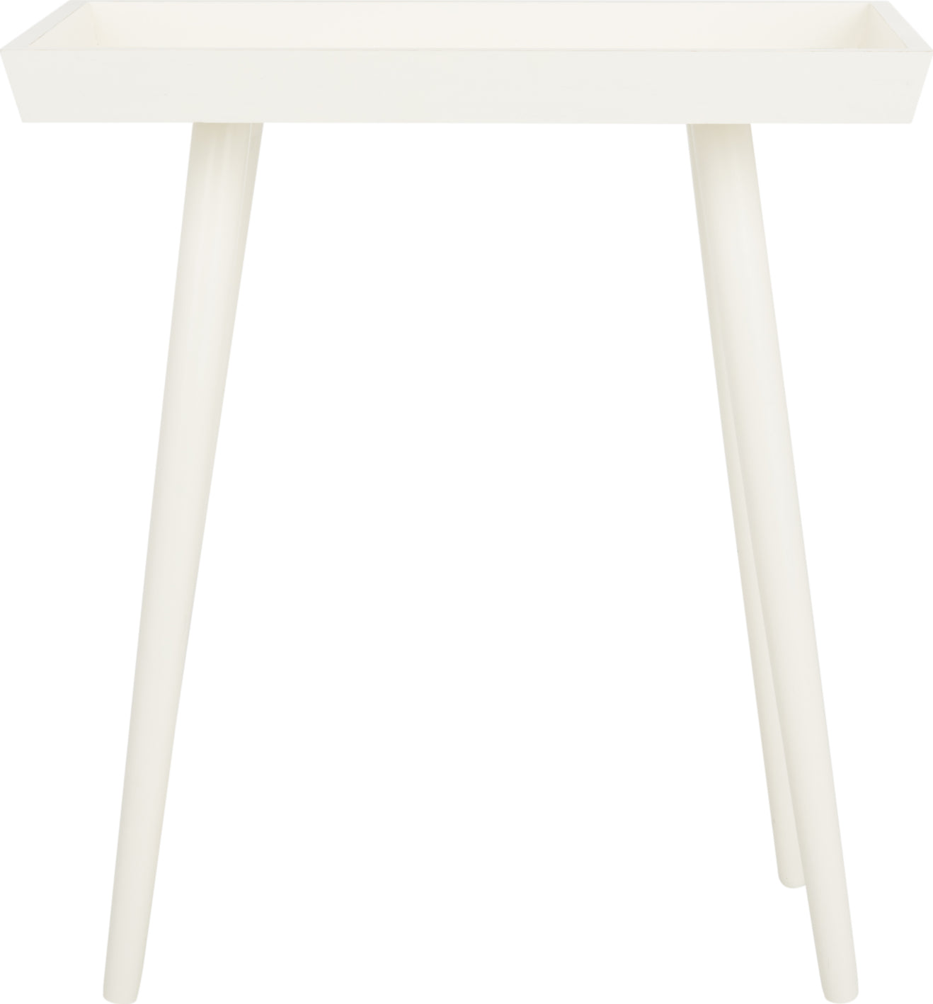 Safavieh Nonie Tray Accent Table Distressed White Furniture main image