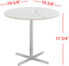 Safavieh Winnie Round Side Table White Marble and Chrome Furniture main image