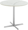 Safavieh Winnie Round Side Table White Marble and Chrome Furniture 