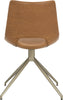 Safavieh Danube Midcentury Modern Leather Swivel Dining Chair Light Brown and Brass Furniture 