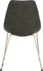 Safavieh Dorian Midcentury Modern Leather Dining Chair Grey and Copper Furniture 