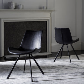 Safavieh Terra Midcentury Modern Dining Chair Black  Feature