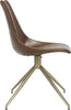 Safavieh Lynette Midcentury Modern Leather Swivel Dining Chair Light Brown and Brass Furniture 