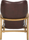 Safavieh Tarly Accent Chair Burgundy and Natural Furniture 