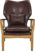 Safavieh Tarly Accent Chair Burgundy and Natural Furniture main image