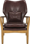 Safavieh Tarly Accent Chair Burgundy and Natural Furniture main image