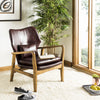 Safavieh Tarly Accent Chair Burgundy and Natural  Feature