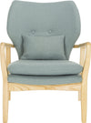 Safavieh Tarly Accent Chair Blue and Natural Furniture main image