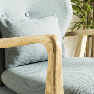 Safavieh Tarly Accent Chair Blue and Natural Furniture 