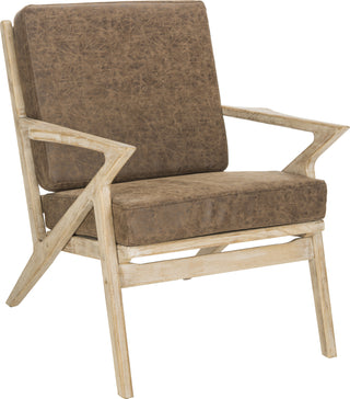 Safavieh Varys Accent Chair Light Brown and Natural Furniture 