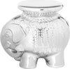 Safavieh Elephant Ceramic Stool Sliver Furniture 