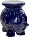 Safavieh Elephant Ceramic Stool Navy Furniture 