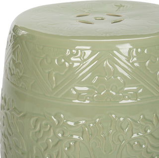 Safavieh Lotus Garden Stool Light Green Furniture 