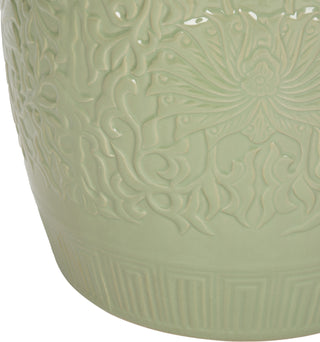 Safavieh Lotus Garden Stool Light Green Furniture 