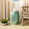 Safavieh Quatrefoil Garden Stool Light Blue Furniture  Feature