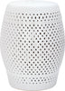 Safavieh Diamond Garden Stool White Furniture Main
