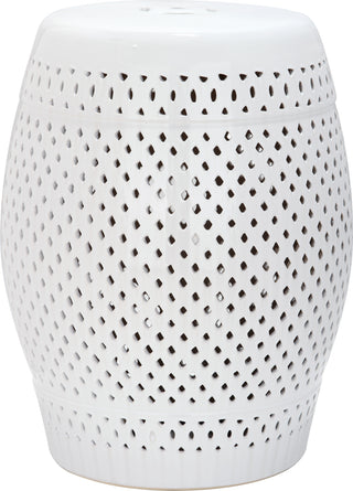 Safavieh Diamond Garden Stool White Furniture Main