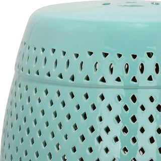 Safavieh Diamond Garden Stool Light Blue Furniture 