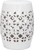 Safavieh Circle Lattice Garden Stool White Furniture main image
