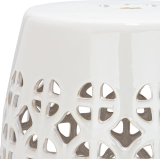 Safavieh Circle Lattice Garden Stool Cream Furniture 