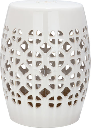 Safavieh Circle Lattice Garden Stool Cream Furniture main image